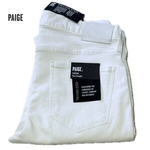 PAIGE Transcend Federal Slim Straight Jean Size 32 Icecap NWT